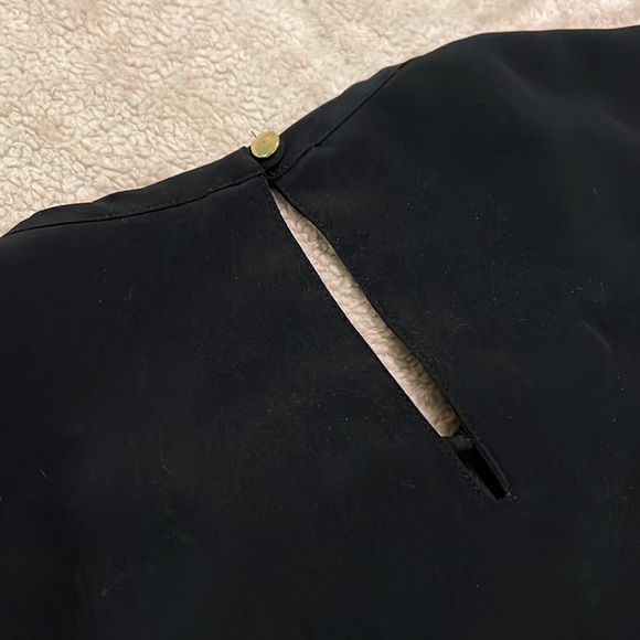 Banana Republic Pink Black White Knit Shirt Short Sleeve Top Womens Size Small - Picture 5 of 8